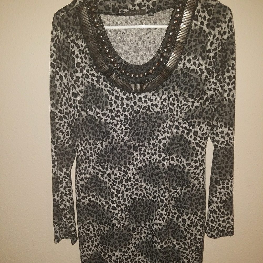 Printed Gray Dress